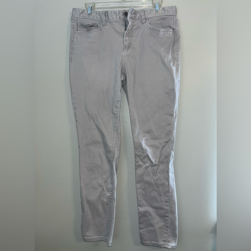 Gap Women's Mid Rise Always Skinny Light Grey Pants Size 8